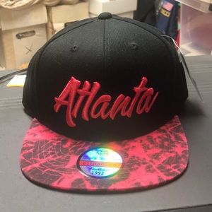 Elidan Corp Embroidered Atlanta Black-Red hat
